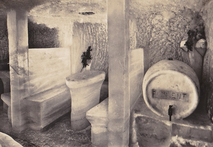 Bar in ice tunnel